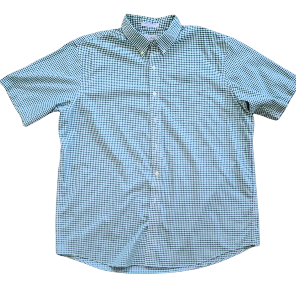 LL Men's Green Plaid Button Down Shirt